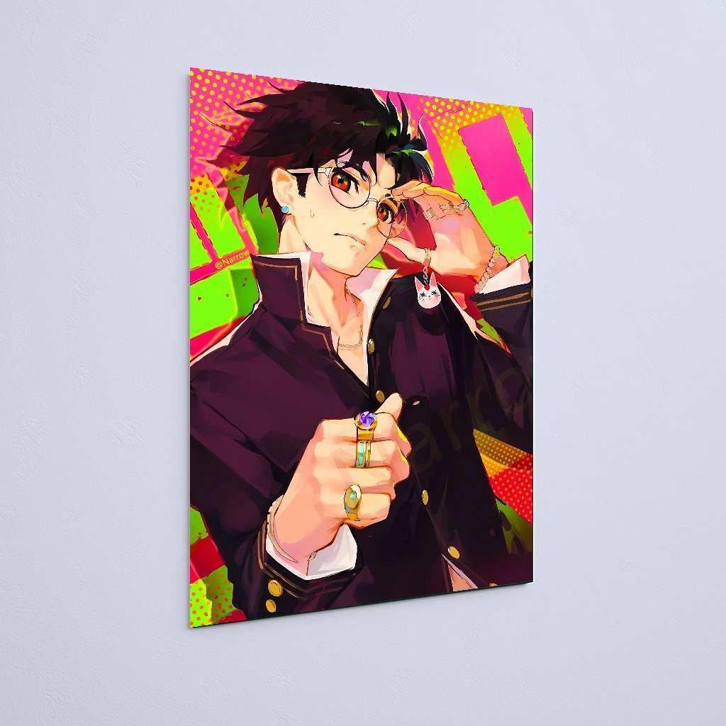 Quadro Decorativo Jóvem Óculos Corrente Gatinho - Imagem 3