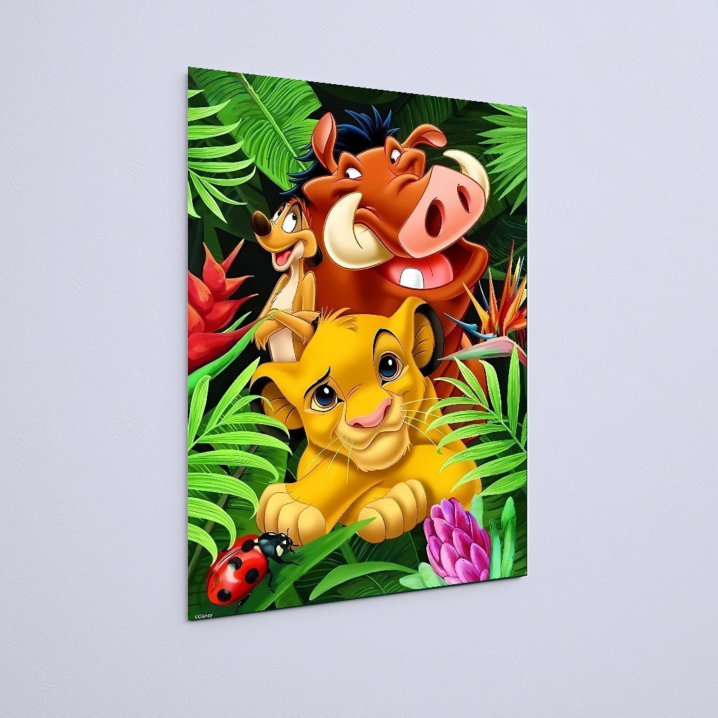 Quadro Decorativo Simba Timão Pumba Selva - Imagem 3
