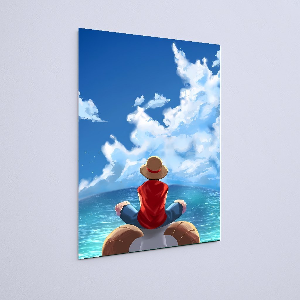 Quadro Decorativo One Piece Luffy Barco Oceano Céu - Imagem 3