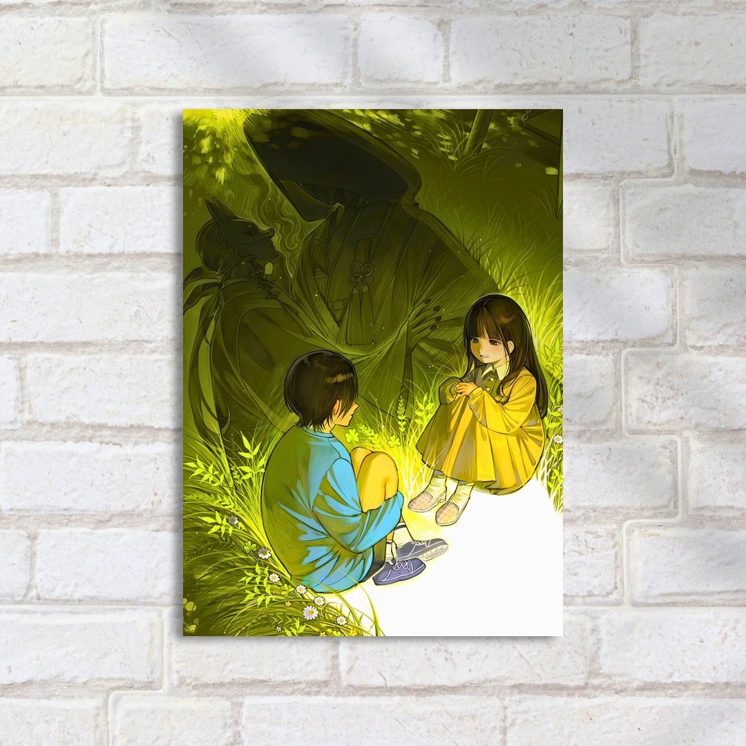 Quadro Decorativo Crianças Floresta Figuras Sombrias - Imagem 2