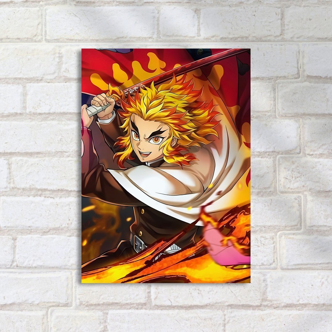 Quadro Decorativo Demon Slayer Renegoku Espada Chamas Demon Slayer - Imagem 2