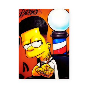 Quadro Decorativo Bart Cabelo Tatuagem Barbearia