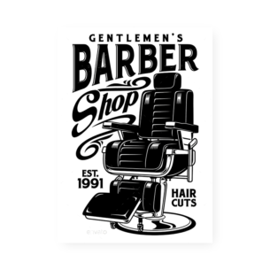 Quadro Decorativo Barbearia Cadeira Classica