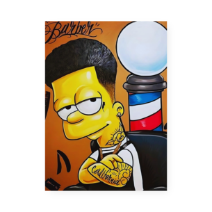 Quadro Decorativo Bart Tatuado Cabeleleiro