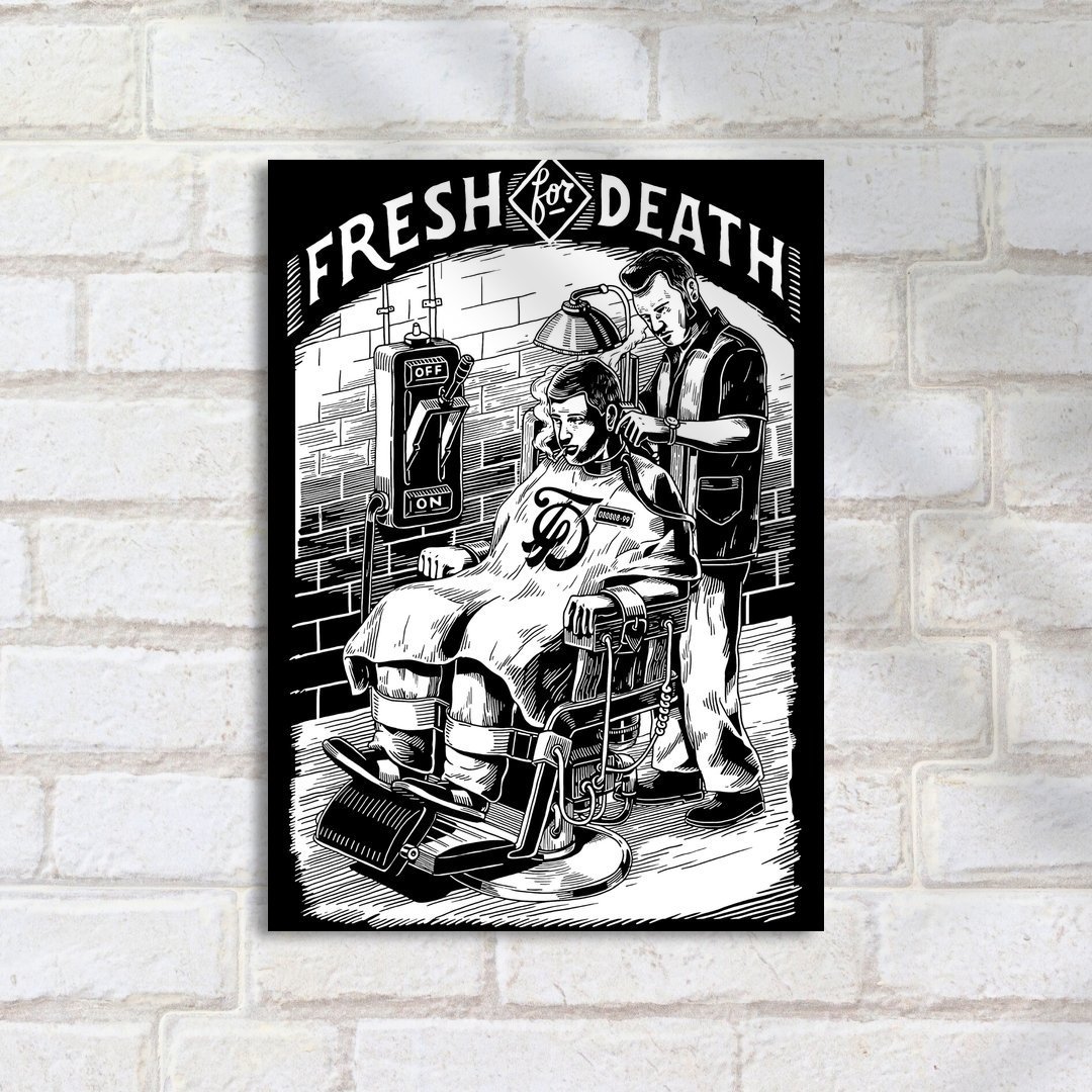 Quadro Decorativo Barbearia Vintage Ilustracao Arte - Imagem 2