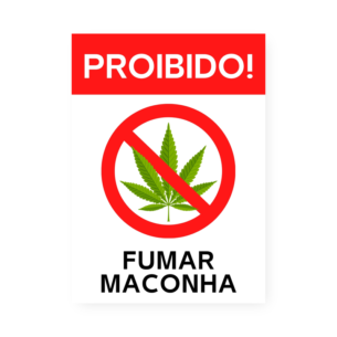 Quadro Decorativo Proibido Fumar Maconha