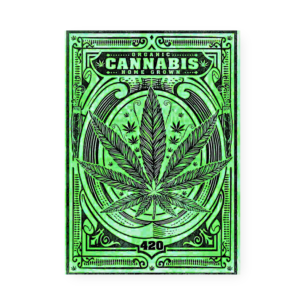 Quadro Decorativo Cannabis Folha Organica Verde