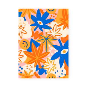 Quadro Decorativo Vibrante Flores Cores Abstrato