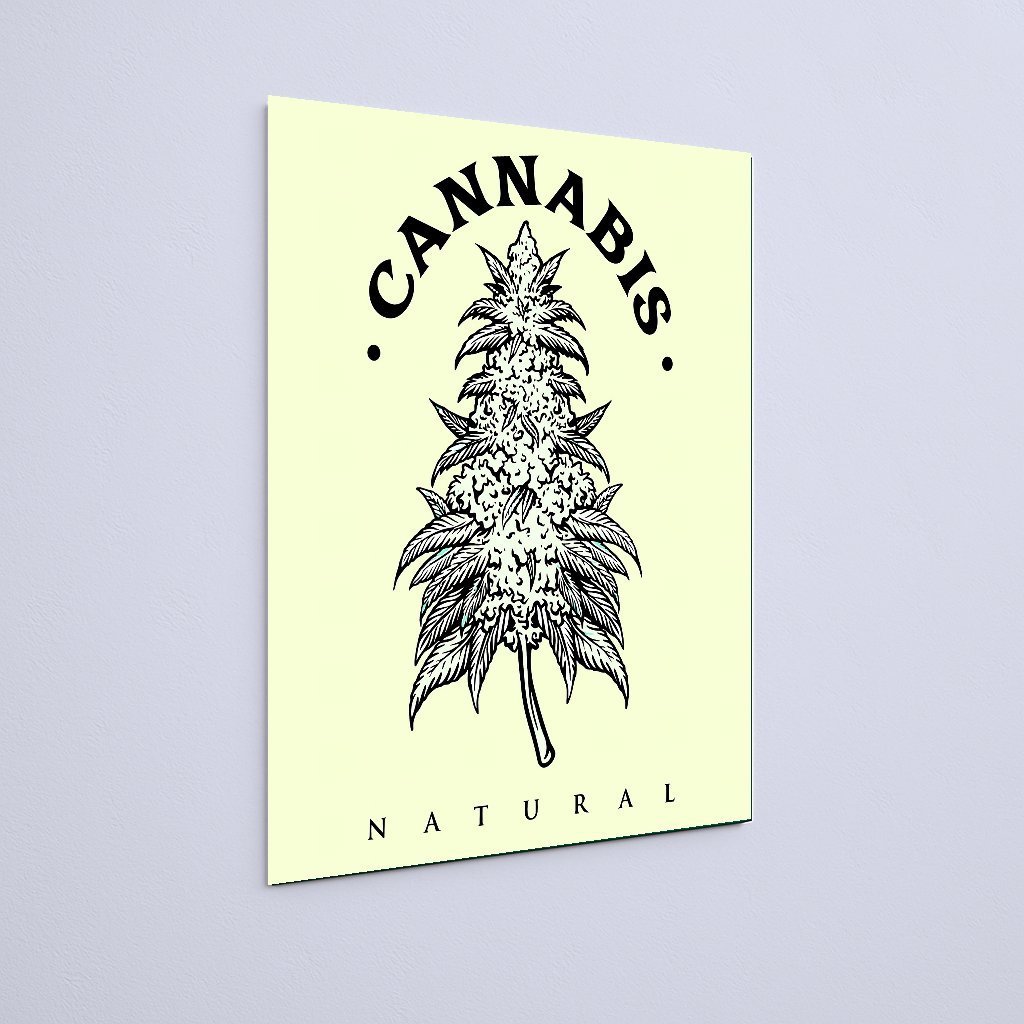 Quadro Decorativo Cannabis Natural Ilustracao - Imagem 3