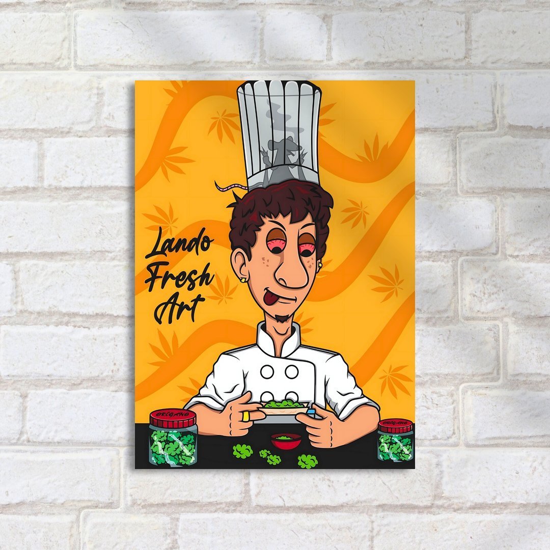 Quadro Decorativo Chefe Fumando Orégano - Imagem 2