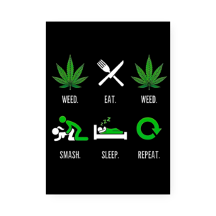 Quadro Decorativo Weed Eat Smash Sleep Repeat
