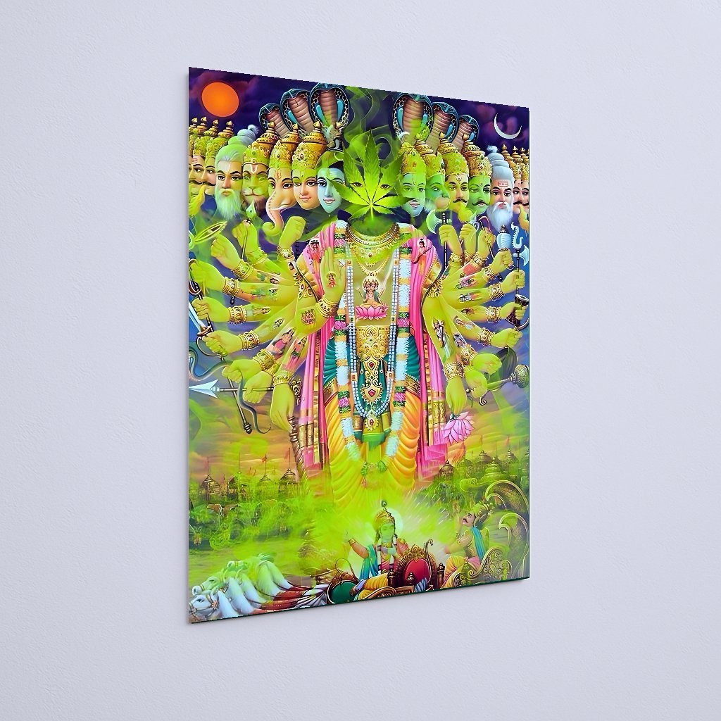 Quadro Decorativo Vishnu Cannabis Multifaced Deidade - Imagem 3