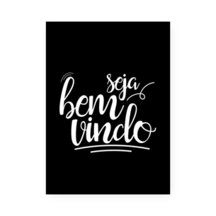Quadro Decorativo Seja Bem Vindo Calligrafia