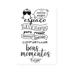 Quadro Decorativo Familia Amigos Bons Momentos