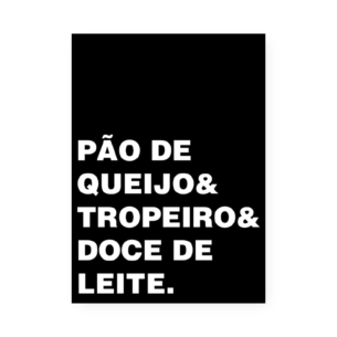 Quadro Decorativo Pao Queijo Tropeiro Docedeleite