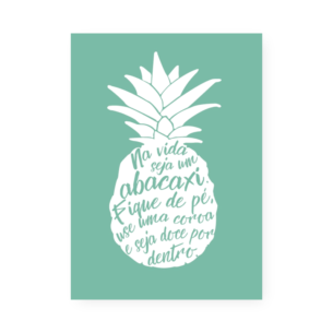 Quadro Decorativo Abacaxi Mensagem Motivacional