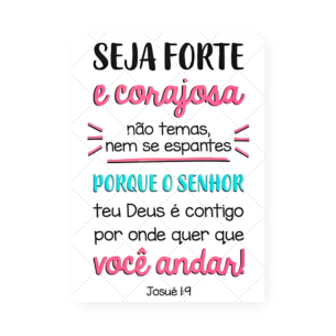 Quadro Decorativo Seja Forte Corajosa Josue