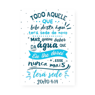 Quadro Decorativo Versiculo Biblico Joao Agua