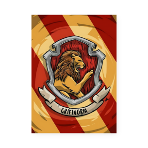 Quadro Decorativo Harry Potter Leao Grifinoria Escudo