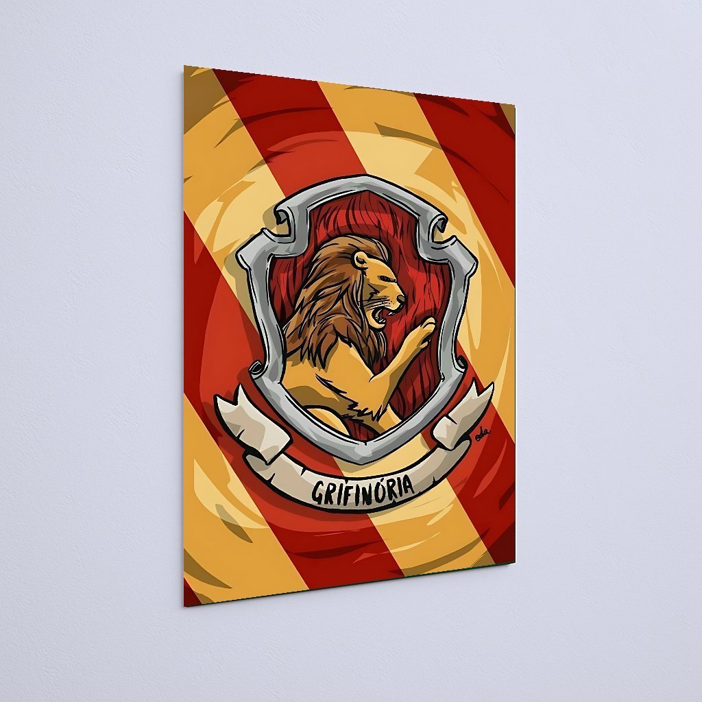 Quadro Decorativo Harry Potter Leao Grifinoria Escudo - Imagem 3