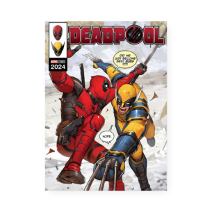 Quadro Decorativo Marvel Deadpool Wolverine Lutando