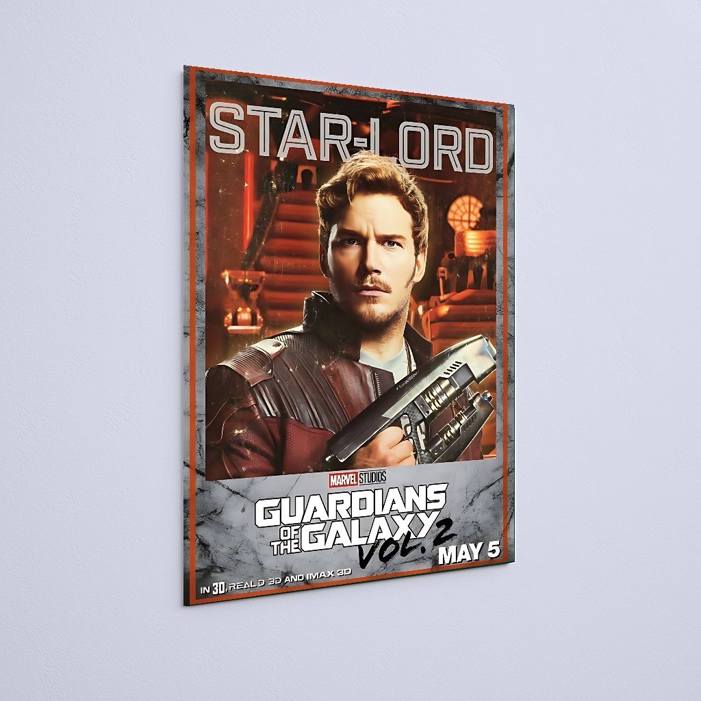 Quadro Decorativo Marvel Star Lord Guardioes Galaxia - Imagem 3