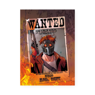 Quadro Decorativo Marvel Starlord Poster Wanted