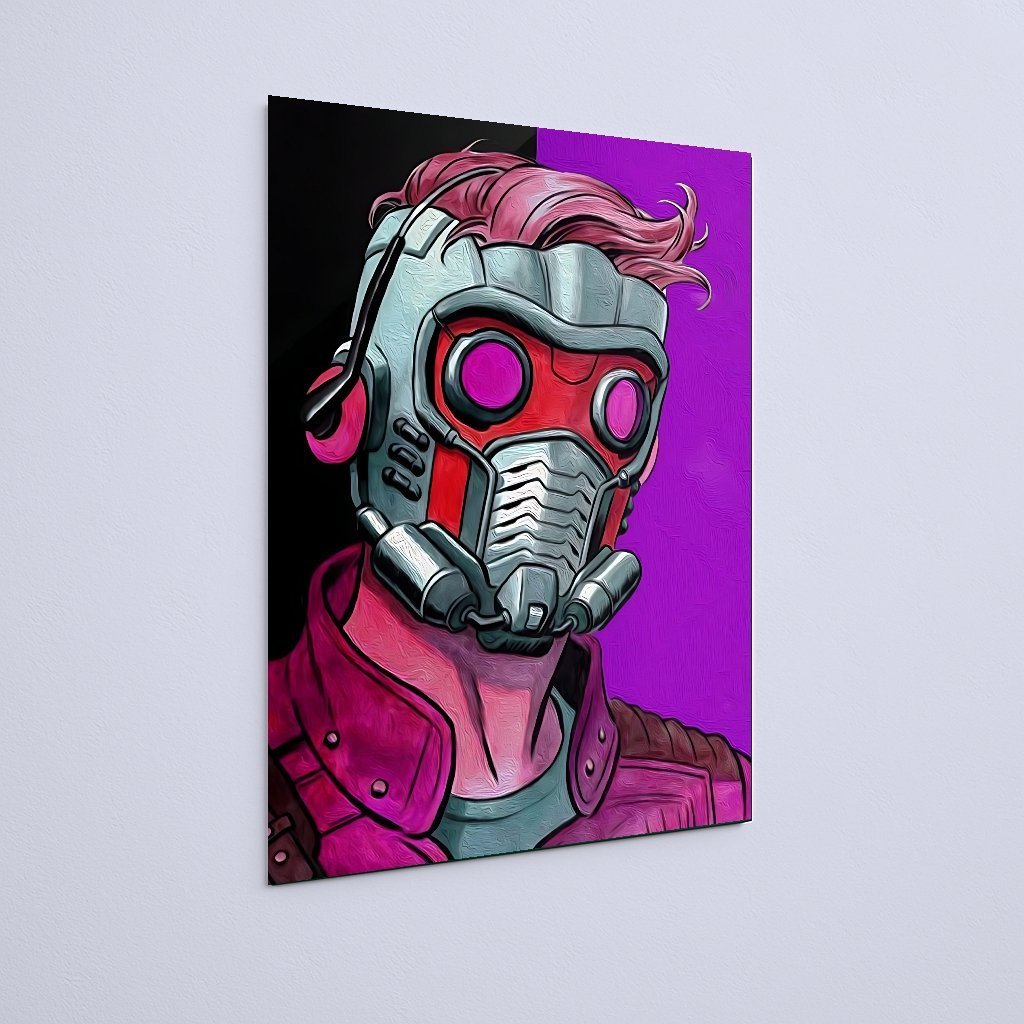 Quadro Decorativo Marvel Star Lord Mascara Arte - Imagem 3