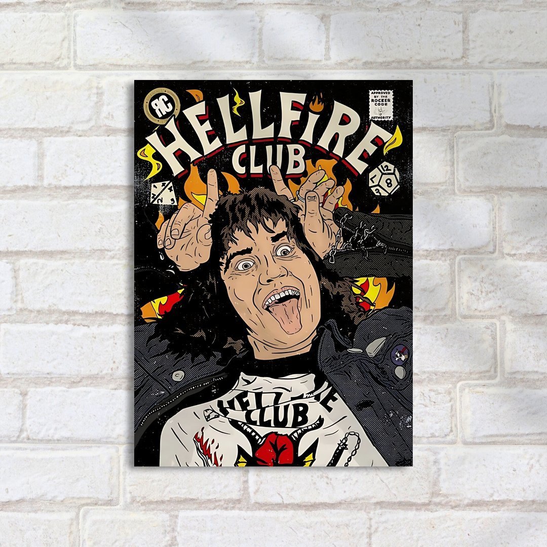 Quadro Decorativo Stranger Things Hellfire Club Capa Revista - Imagem 2