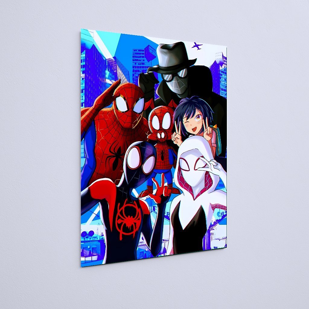 Quadro Decorativo Marvel Spiderverse Personagens Grupo - Imagem 3