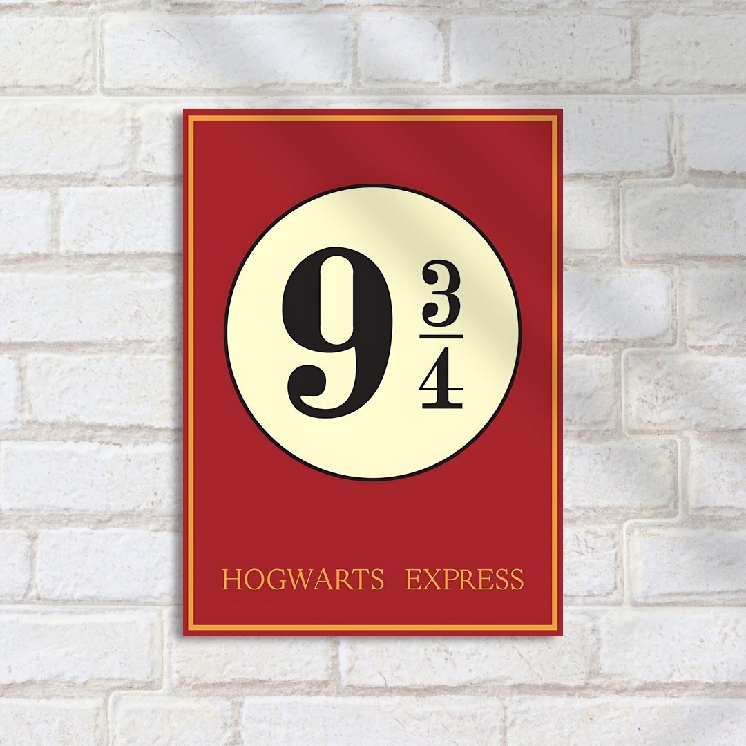 Quadro Decorativo Harry Potter Plataforma Nove Tres Quartos - Imagem 2