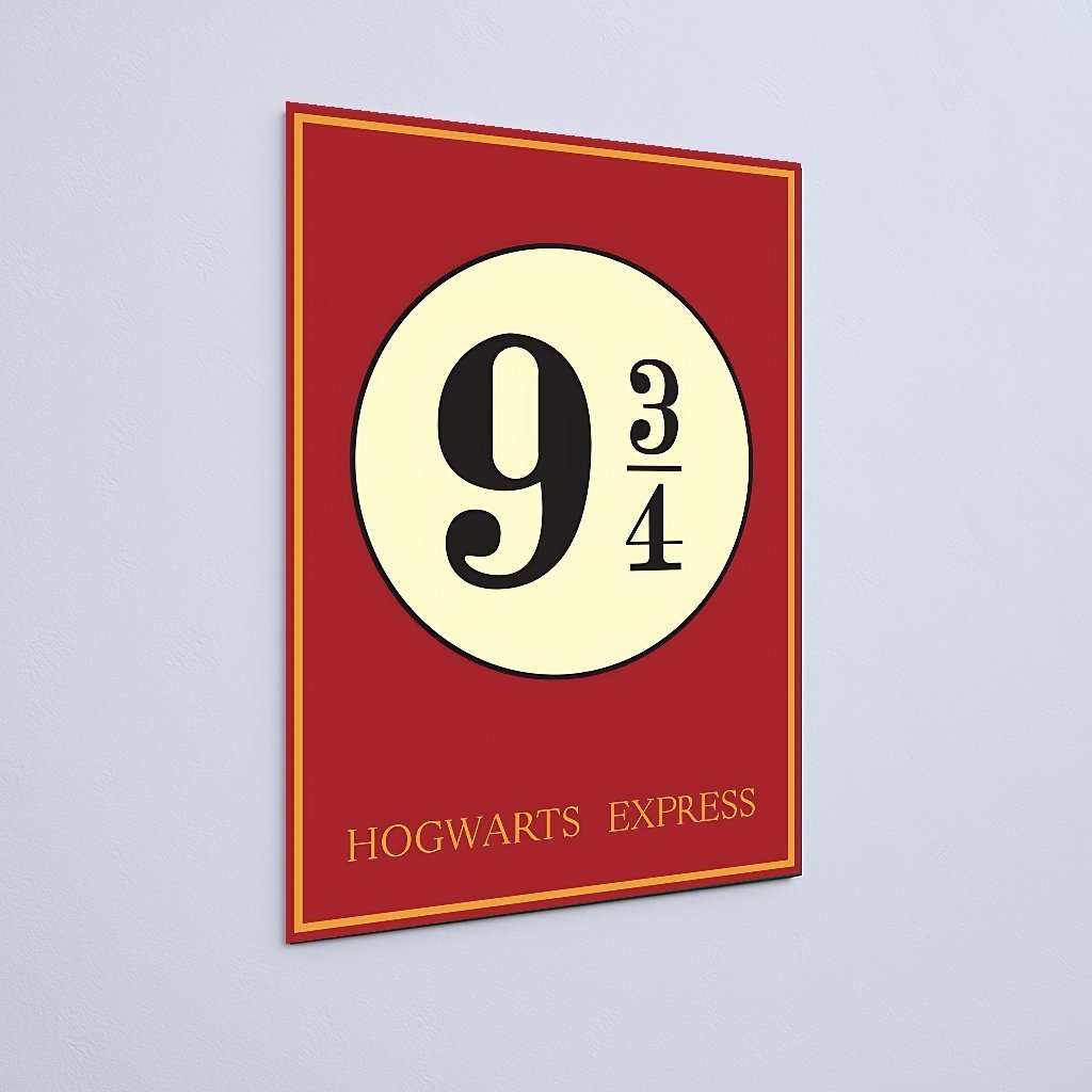 Quadro Decorativo Harry Potter Plataforma Nove Tres Quartos - Imagem 3
