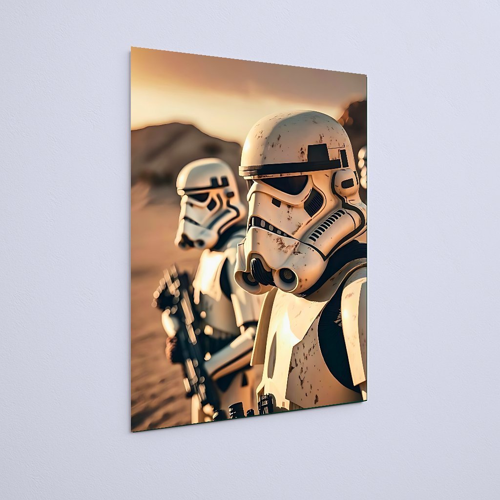 Quadro Decorativo Star Wars Stormtroopers Deserto Por Do Sol - Imagem 3