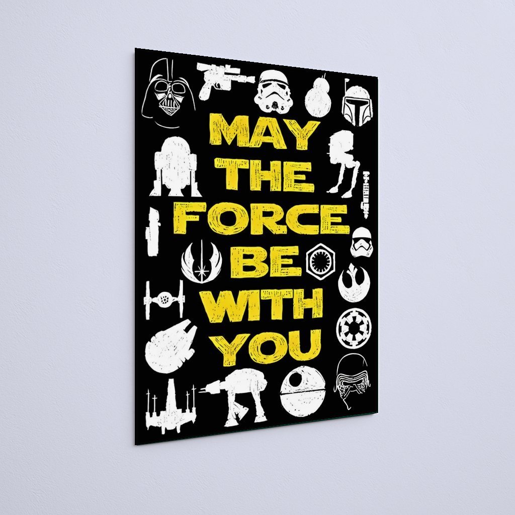 Quadro Decorativo Star Wars Frases Star Wars Personagens - Imagem 3