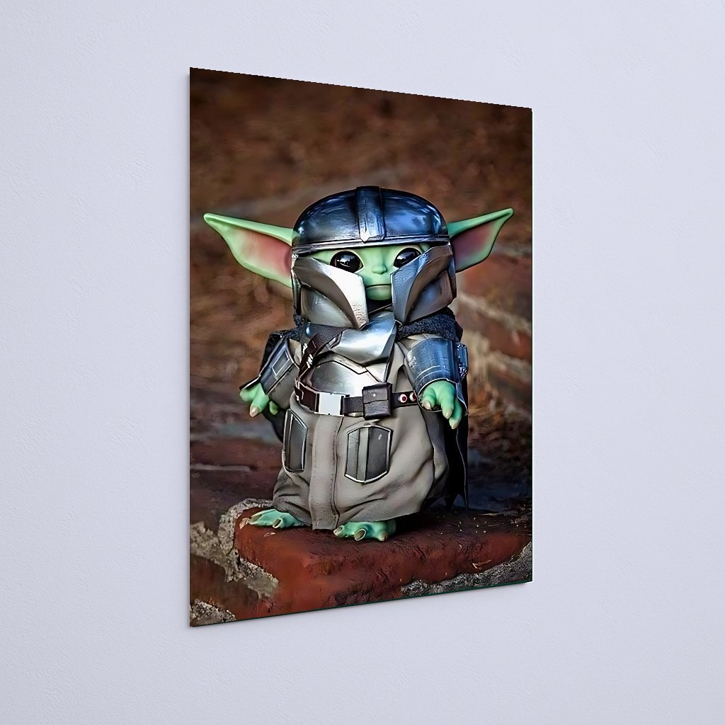 Quadro Decorativo Star Wars Grogu Armadura Jedi - Imagem 3