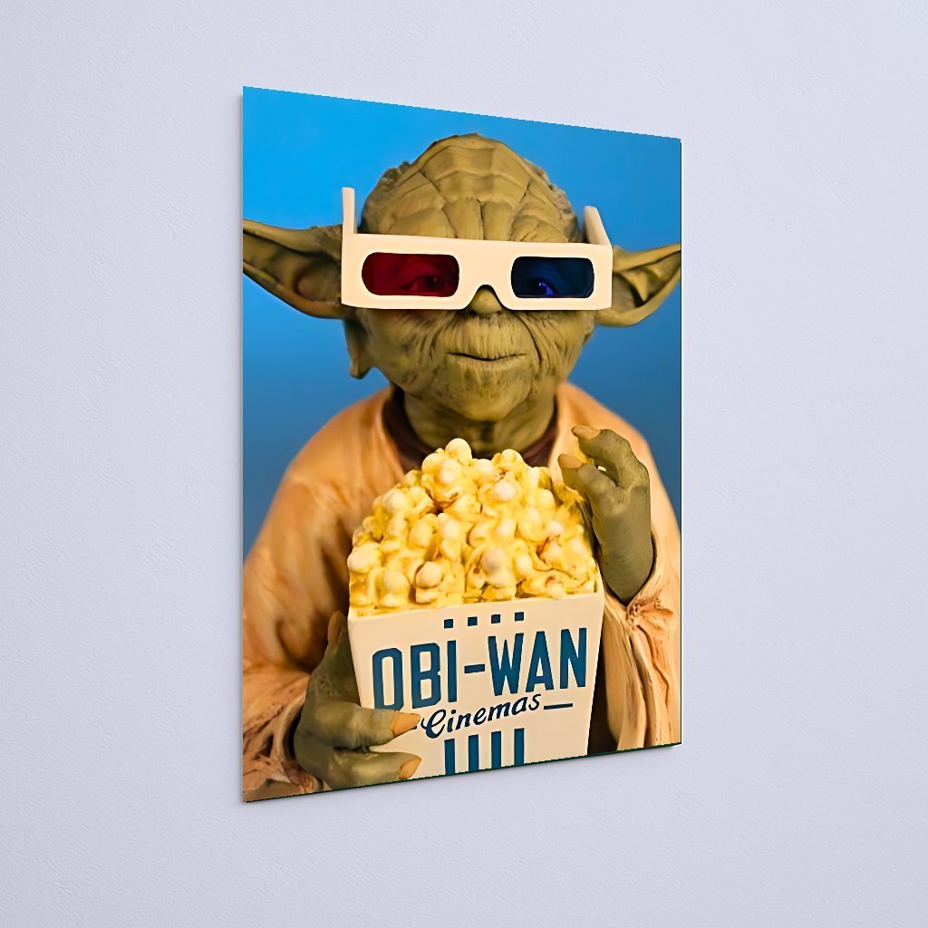 Quadro Decorativo Star Wars Yoda Oculos 3d Pipoca - Imagem 3