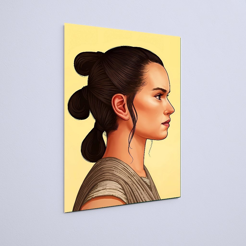 Quadro Decorativo Star Wars Retrato Perfil Garota Jedi - Imagem 3
