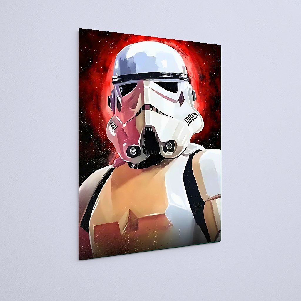 Quadro Decorativo Star Wars Stormtrooper Fundo Vermelho - Imagem 3