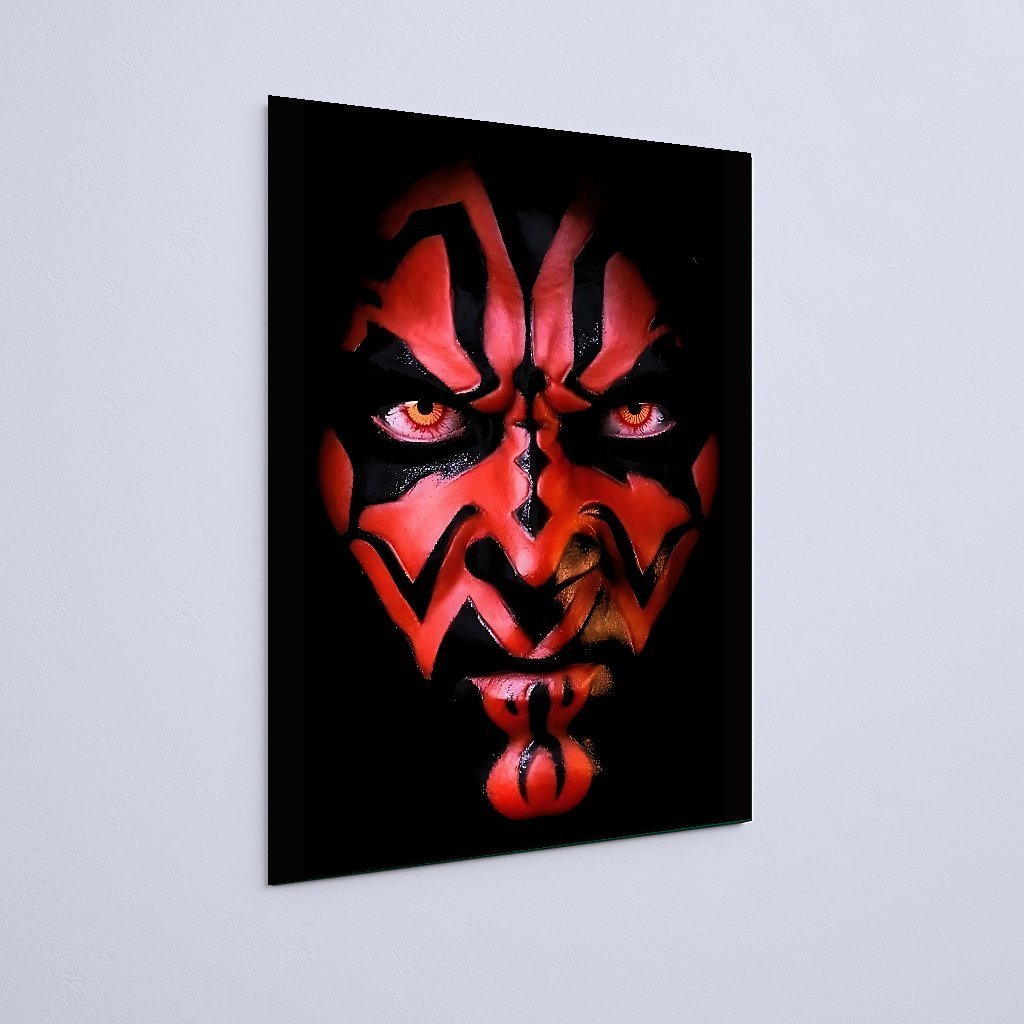 Quadro Decorativo Star Wars Desenho Rosto Vermelho Preto - Imagem 3