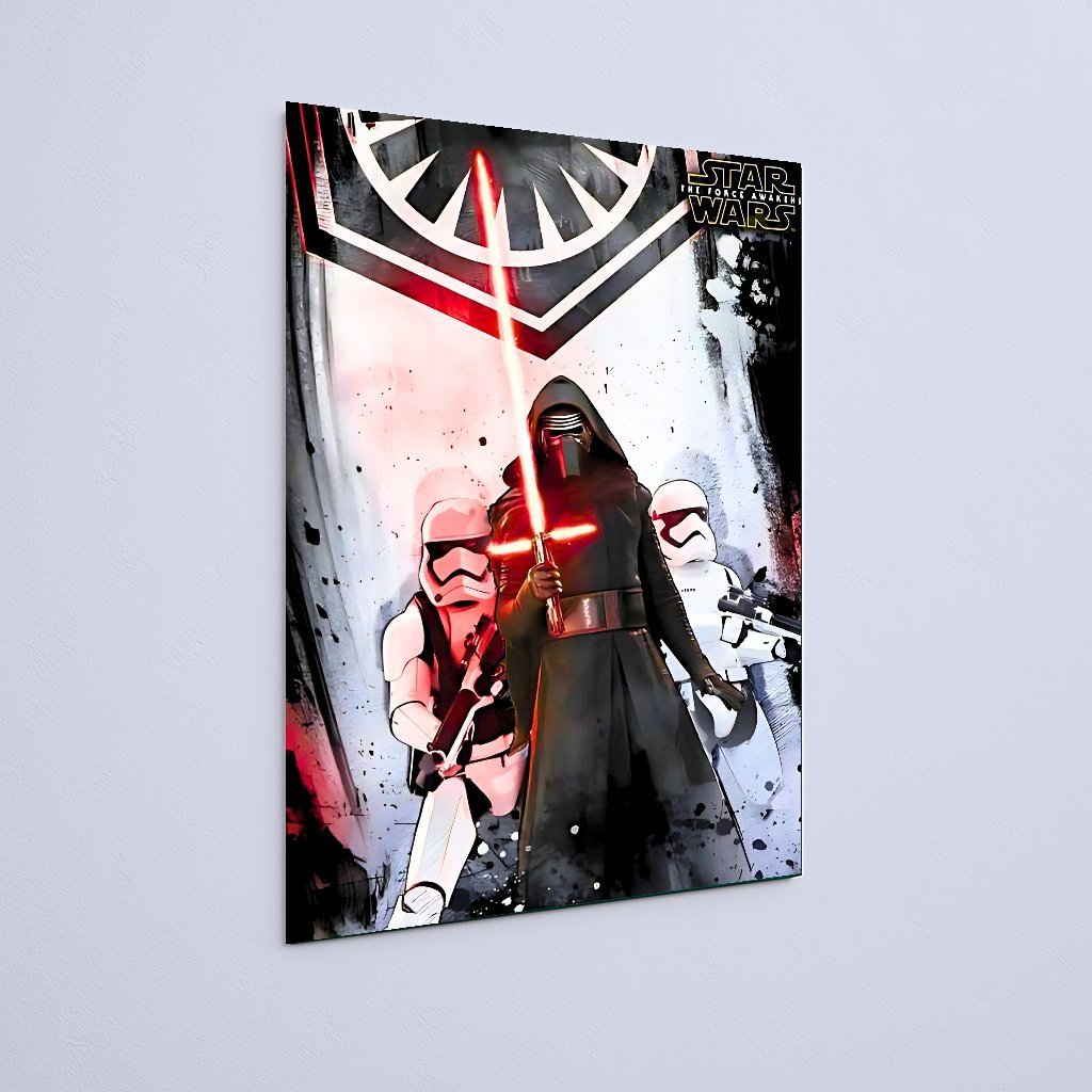 Quadro Decorativo Star Wars Kylo Ren Sabres Luz Tropa - Imagem 3