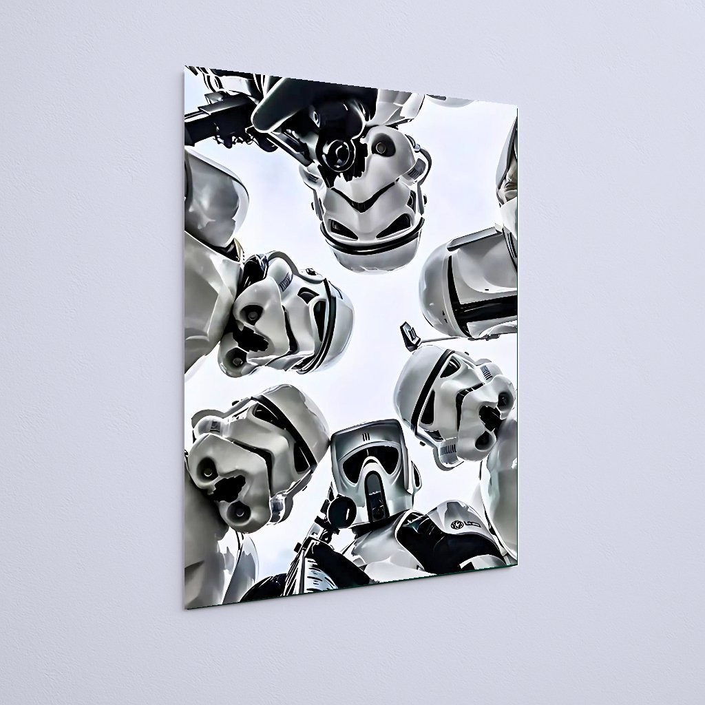 Quadro Decorativo Star Wars Stormtroopers Uniformes Branco Encontro - Imagem 3