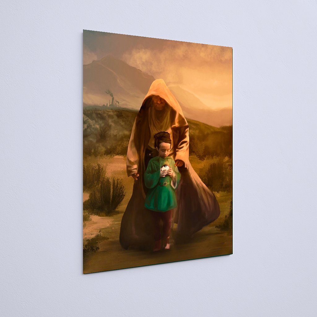 Quadro Decorativo Star Wars Criança Com Manto Verde - Imagem 3