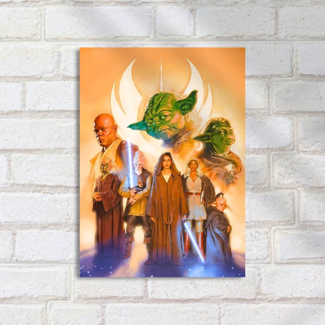 Quadro Decorativo Star Wars Jedis Yoda Sabres Energia - Imagem 2