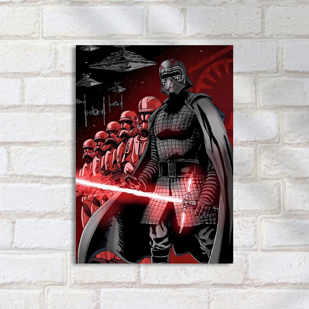 Quadro Decorativo Star Wars Kylo Ren Soldados Espaconaves - Imagem 2