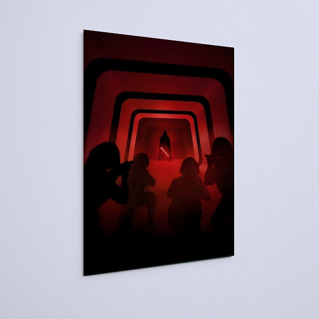 Quadro Decorativo Star Wars Vader Tunel Luz Vermelha - Imagem 3