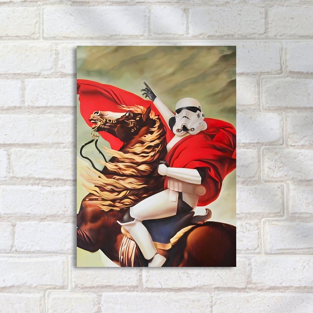 Quadro Decorativo Star Wars Stormtrooper Cavalo Vermelho - Imagem 2