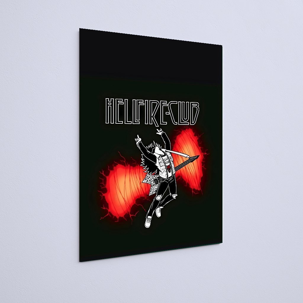 Quadro Decorativo Stranger Things Hellfire Club Guitarrista Rock - Imagem 3