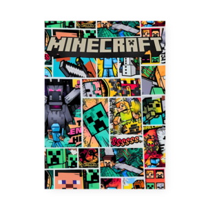 Quadro Decorativo Minecraft Personagens Colorido