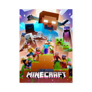 Quadro Decorativo Minecraft Personagens Aventura