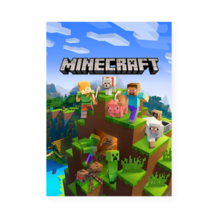 Quadro Decorativo Minecraft Steve Alex Animais